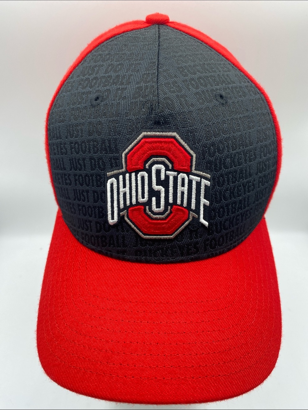Ohio State Red & Gray Baseball Fitted Classic99 Dri-Fit Fitted Adult Cap